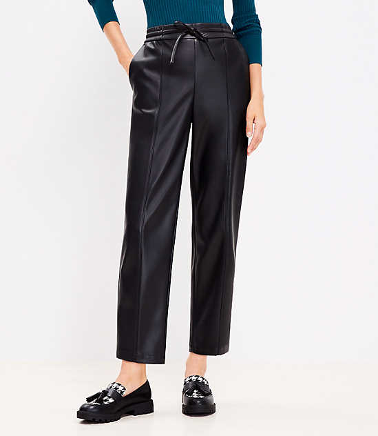 Tall Jogger Pants in Faux Leather