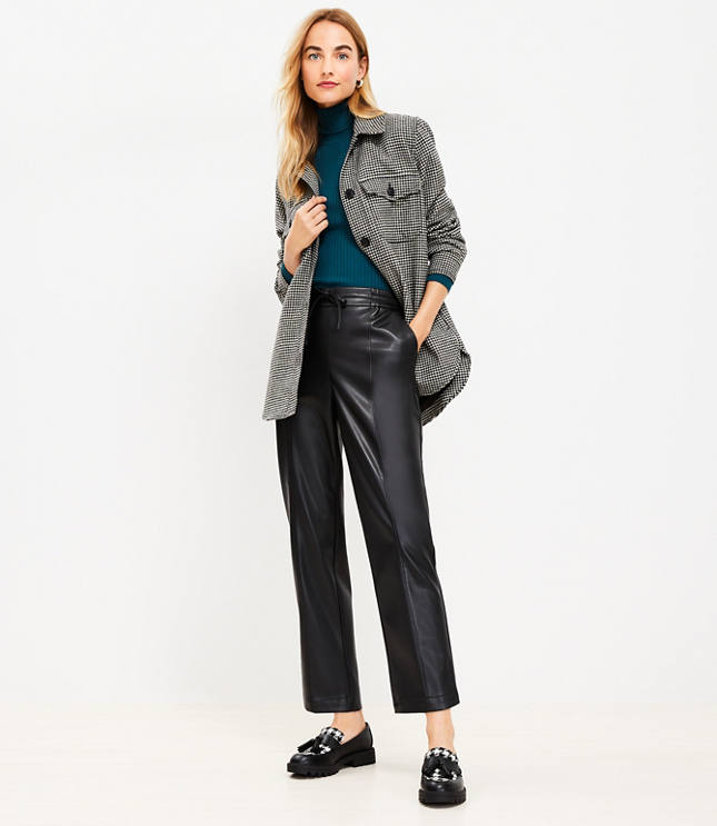 Fluid Pull On Wide Leg Pants in Satin - Canvas