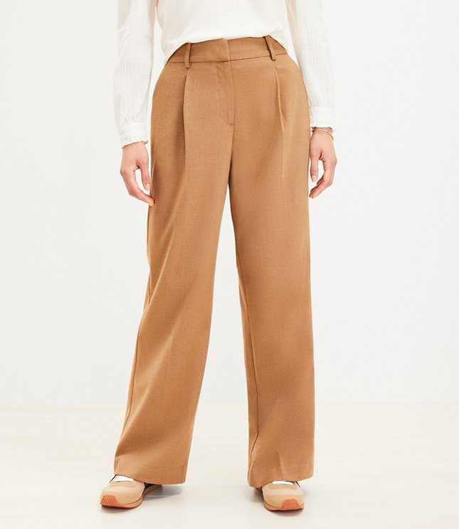 Curvy Peyton Trouser Pants in Heathered Brushed Flannel