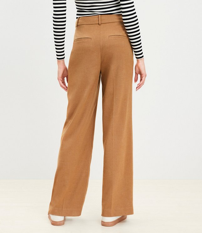 Curvy Peyton Trouser Pants in Heathered Brushed Flannel