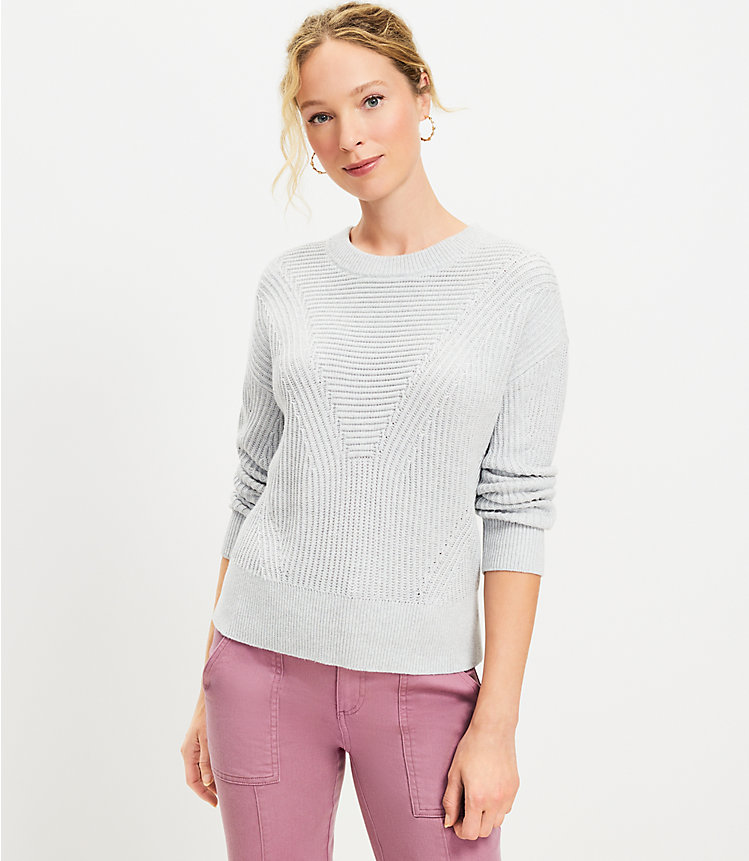 Mixed Ribbed Sweater image number null