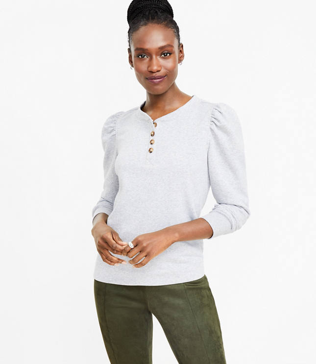 women's petite henley shirts