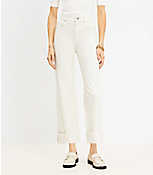 Cuffed High Rise Wide Leg Crop Jeans in Popcorn carousel Product Image 3