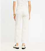 Cuffed High Rise Wide Leg Crop Jeans in Popcorn carousel Product Image 4