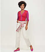Cuffed High Rise Wide Leg Crop Jeans in Popcorn carousel Product Image 1