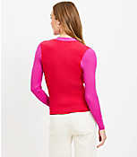 Colorblock Ribbed V-Neck Cardigan carousel Product Image 4