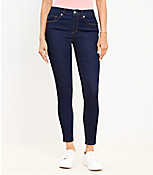 Curvy Mid Rise Skinny Jeans in Dark Rinse carousel Product Image 1