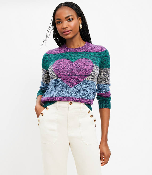 Heart Stripe Sweater