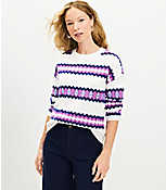 Fair Isle Stripe Textured Sweater carousel Product Image 1