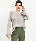Textured Wide Sleeve Boatneck Sweater carousel Product Image 1