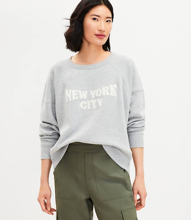 LOFT Lou & Grey Heart Emoji Fleeceback Sweatshirt - ShopStyle