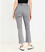 Curvy Patch Pocket High Rise Kick Crop Jeans in Grey carousel Product Image 2