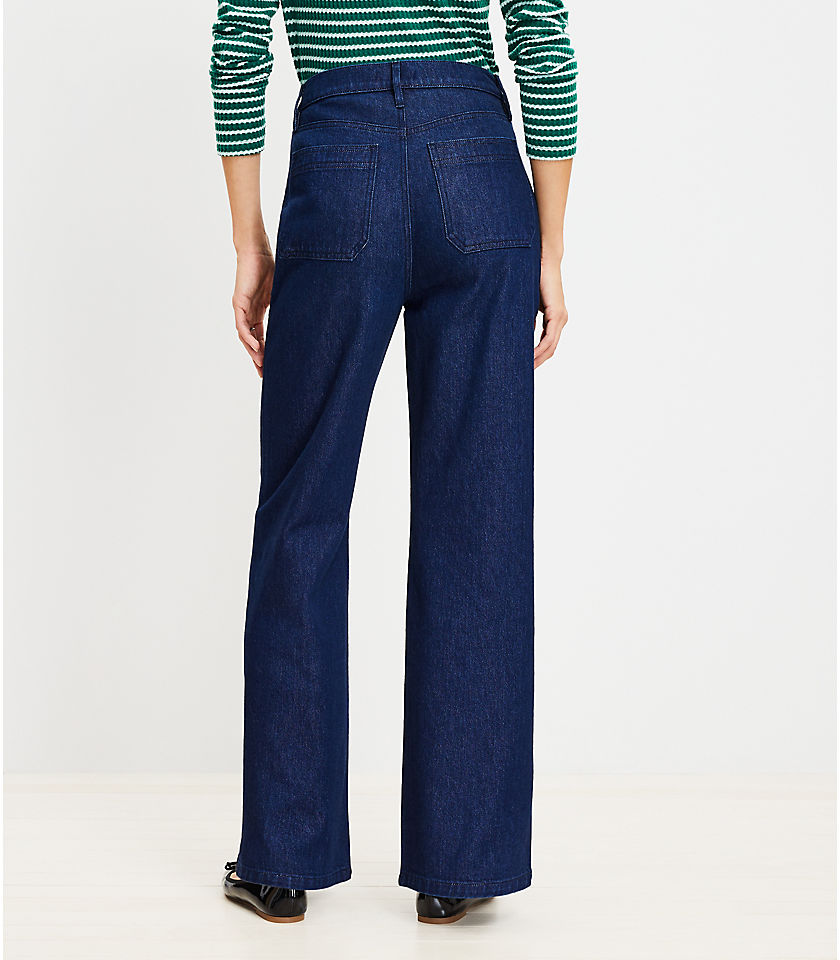 Mariner High Rise Wide Leg Jeans in Rinse Wash