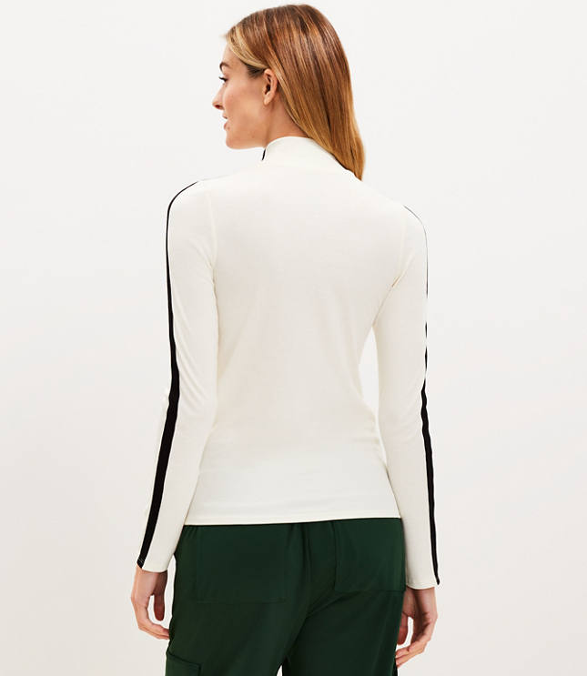 LOFT - Lou & Grey Colorblock Ribbed Signaturesoft Turtleneck Top