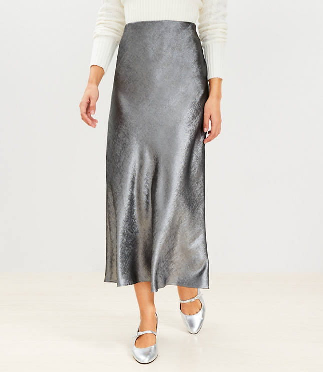 Petite satin skirt hotsell