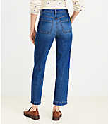 High Rise Utility Straight Jeans in Dark Stone Wash carousel Product Image 3
