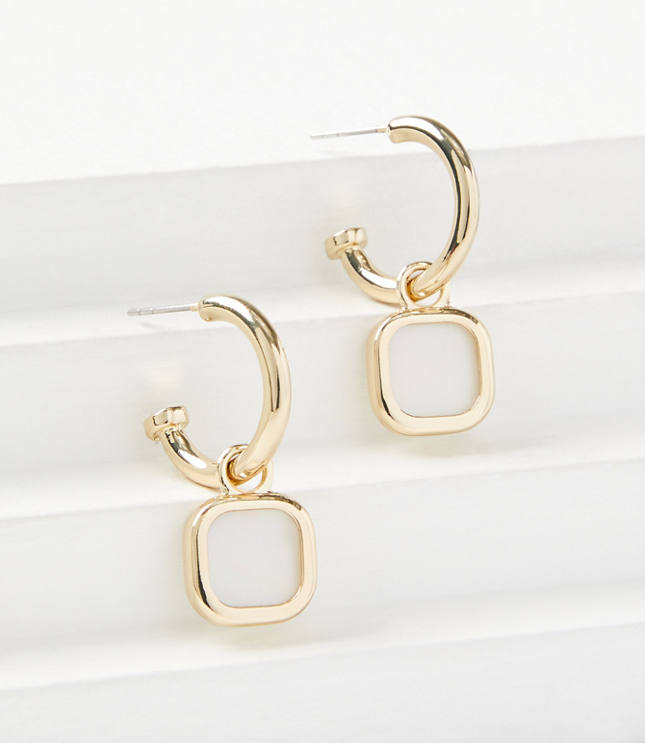 Mother Of Pearl Linear Earrings