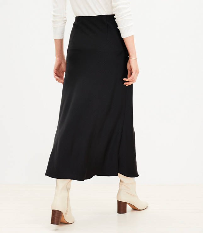 Petite Satin Bias Midi Skirt