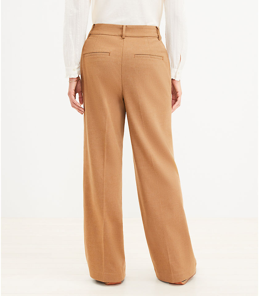 Petite Curvy Peyton Trouser Pants in Heathered Brushed Flannel