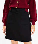 Petite Belted Patch Pocket Skirt carousel Product Image 2