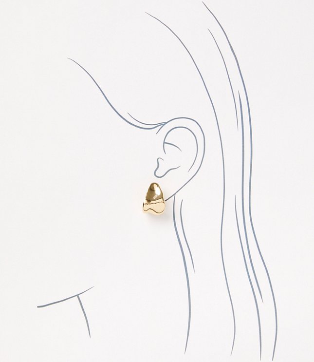 Sculpted Triangle Hoop Earrings