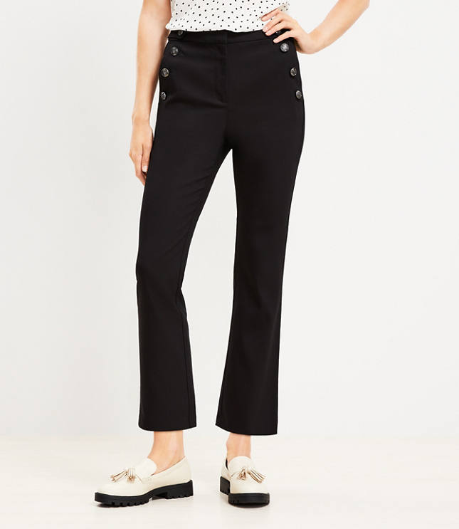 Kick cropped stretch-cotton flared pants