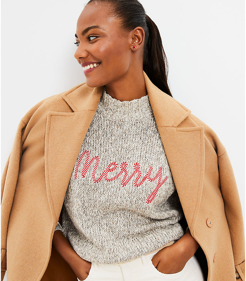 Petite Merry Mock Neck Sweater