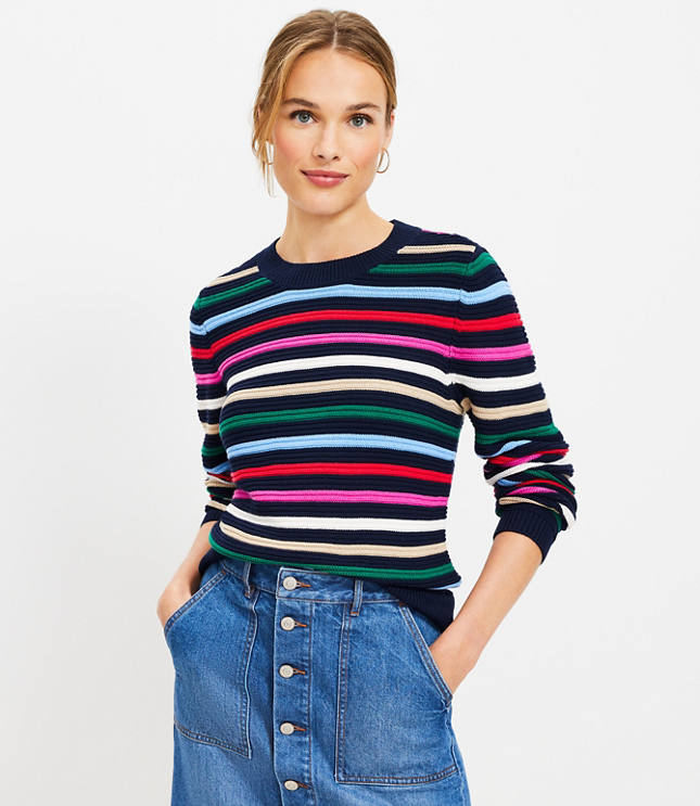 Fair Isle Wide Sleeve Mock Neck Sweater