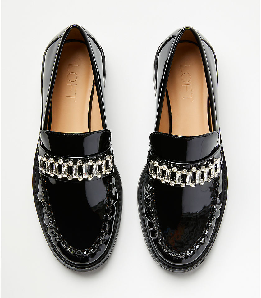 Crystal Patent Loafers