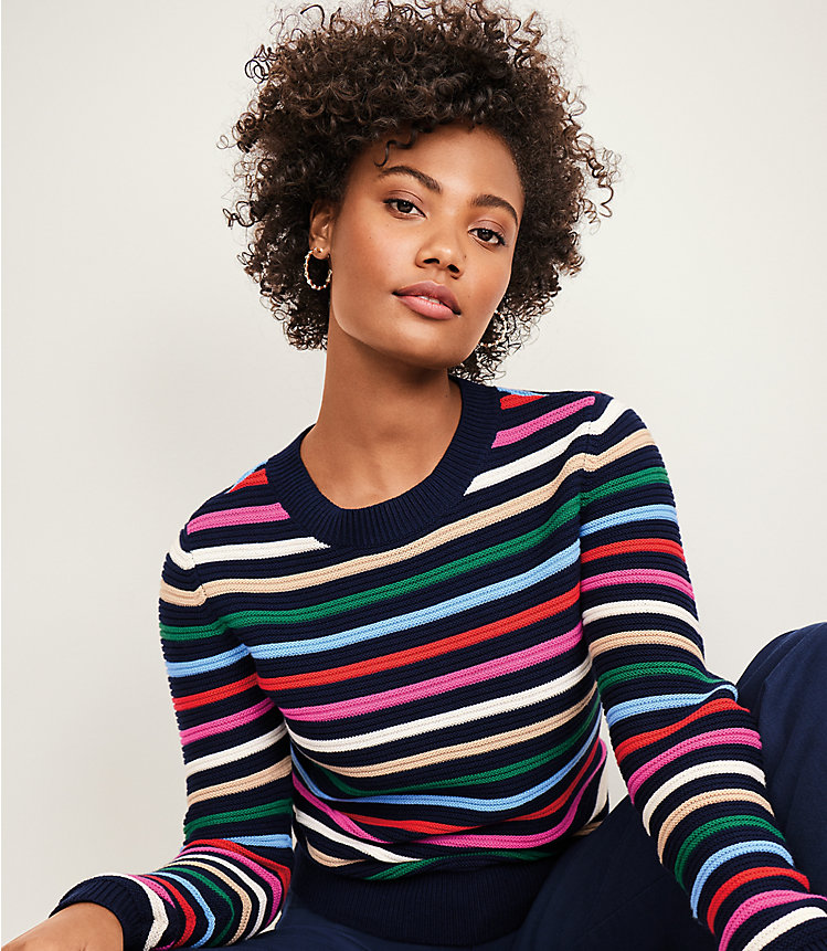 Stripe Textured Stitch Sweater image number 0