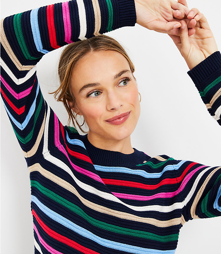 Stripe Textured Stitch Sweater image number 1