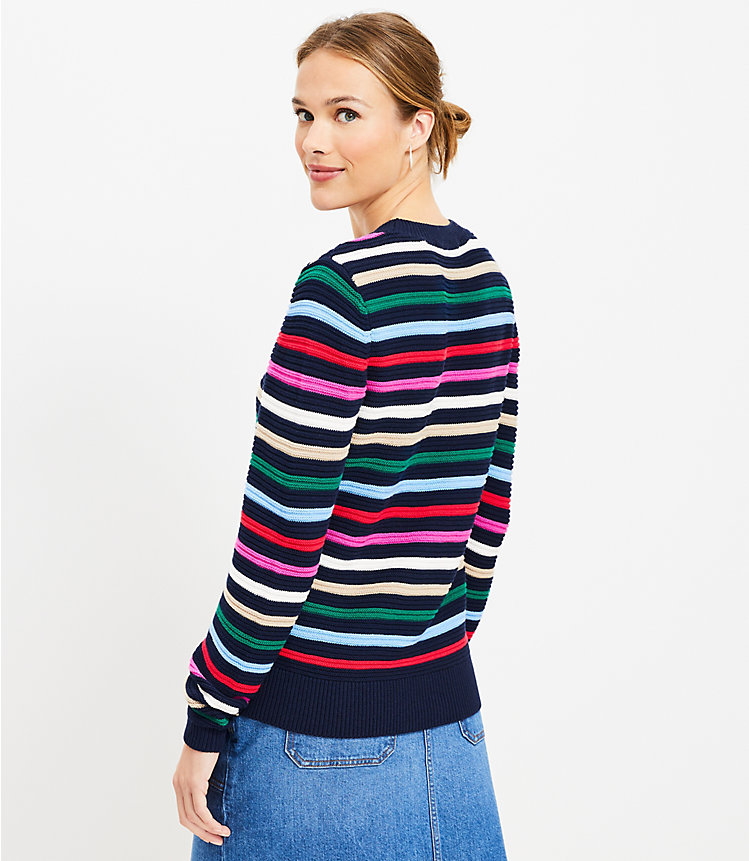 Stripe Textured Stitch Sweater image number 3
