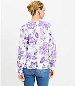 Petite Floral V-Neck Sweater carousel Product Image 3