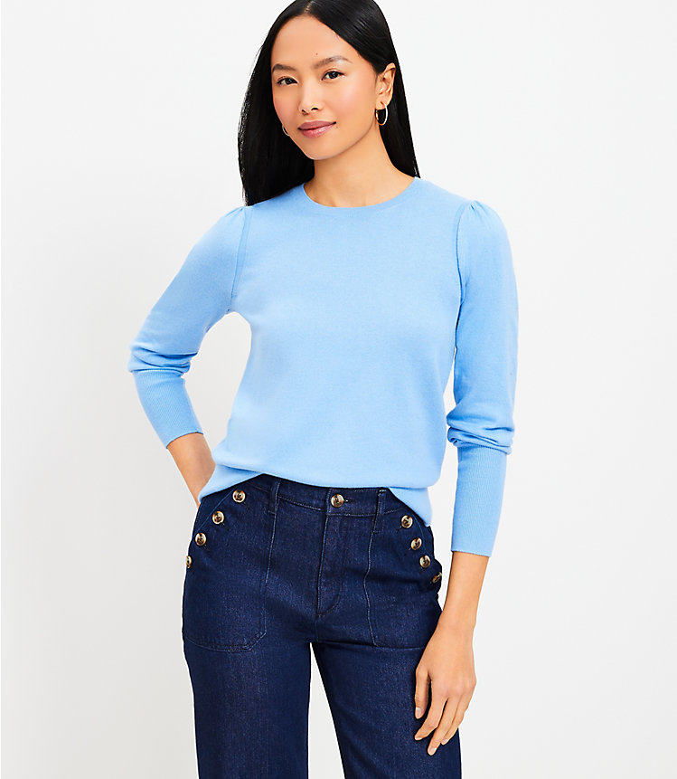 Petite Puff Sleeve Sweater image number null