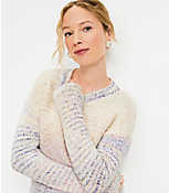 Petite Spacedye Fuzzy Ribbed Sweater carousel Product Image 2