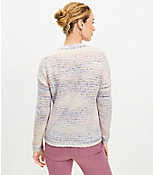 Petite Spacedye Fuzzy Ribbed Sweater carousel Product Image 3