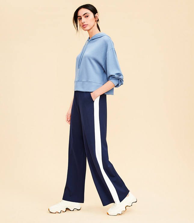 Lou & Grey Side Stripe Heavyweight Luvstretch Wide Leg Pants