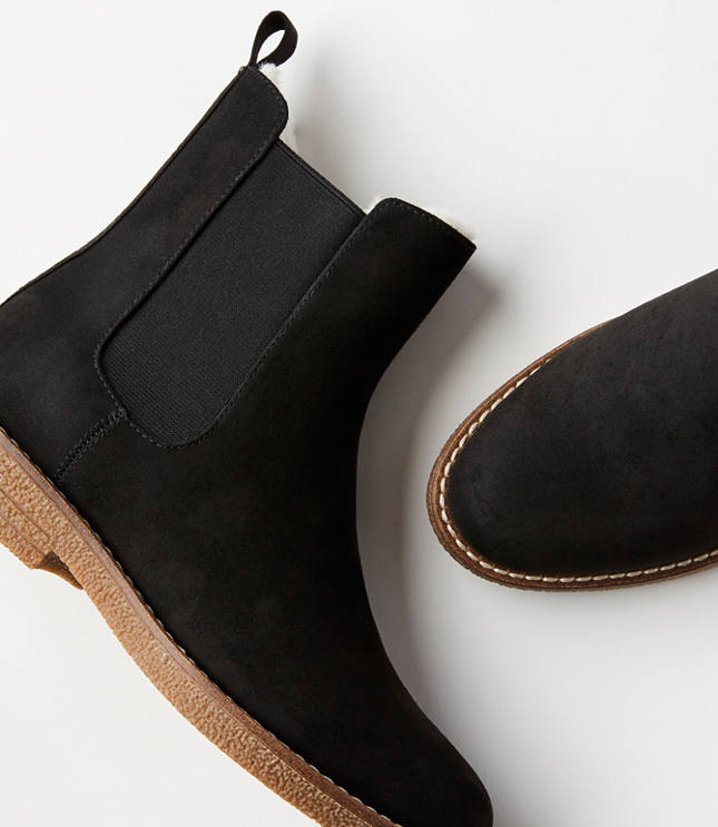 Crepe Soled Booties - Black