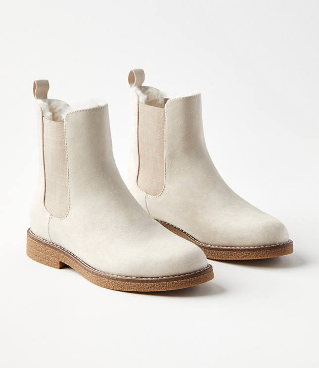 Faux Fur Lined Chelsea Boots