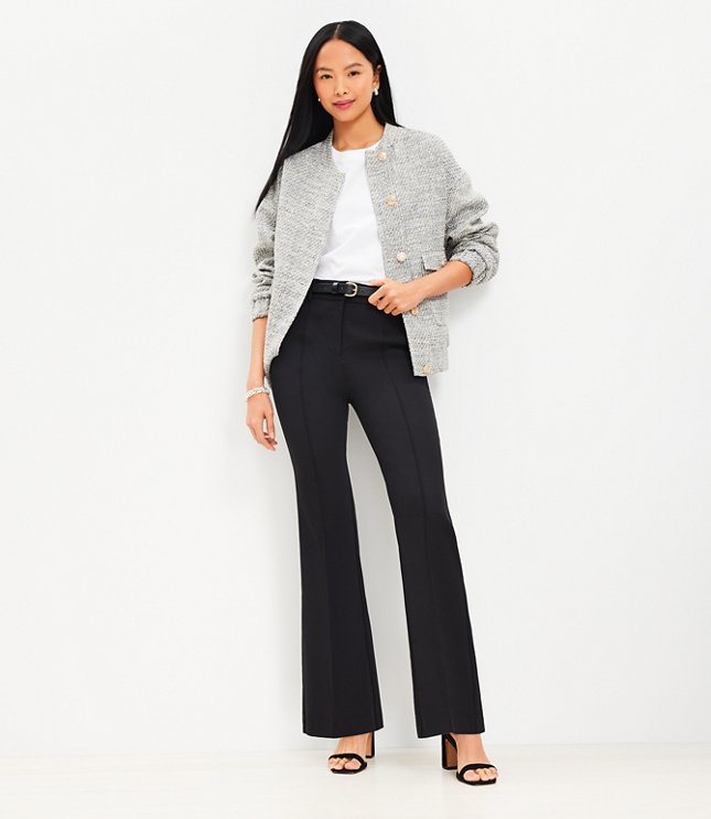 Pintucked Sutton Flare Pants