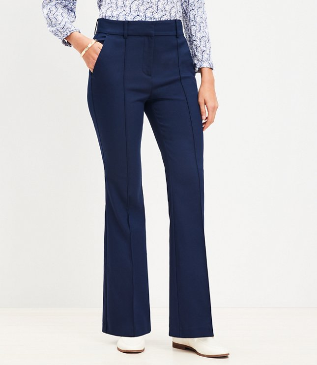 Pintucked Sutton Flare Pants