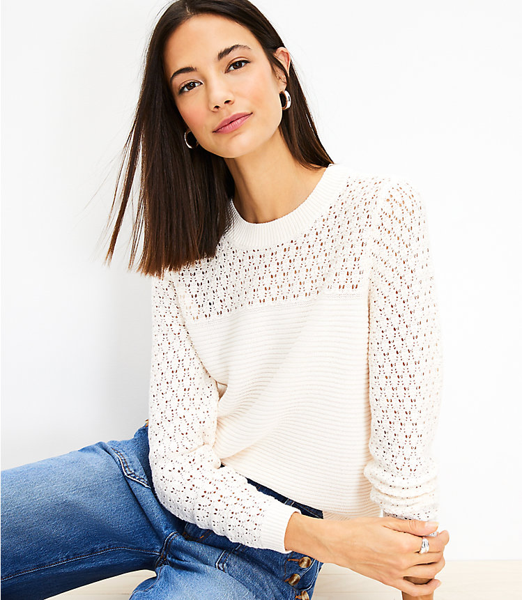 Petite Textured Stitch Sweater image number 1