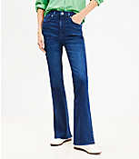 High Rise Slim Flare Jeans in Dark Wash carousel Product Image 1