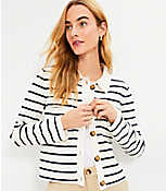 Stripe Collared Sweater Jacket carousel Product Image 2