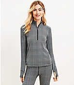 Lou & Grey Houndstooth Softsculpt Zip Top carousel Product Image 1