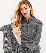 Lou & Grey Houndstooth Softsculpt Zip Top carousel Product Image 2