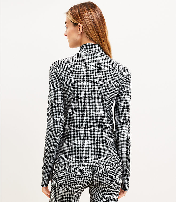 Lou & Grey Houndstooth Softsculpt Zip Top image number 2