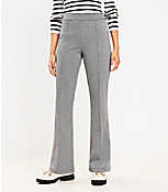 Petite Pintucked Pull On Flare Pants in Micro Houndstooth carousel Product Image 1