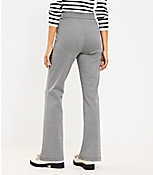 Petite Pintucked Pull On Flare Pants in Micro Houndstooth carousel Product Image 3