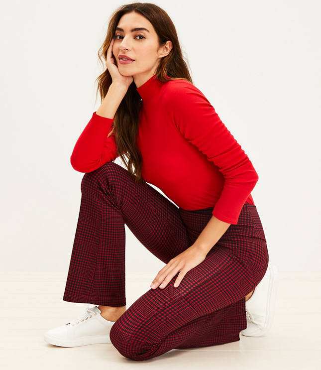 Lou & Grey Houndstooth Luvstretch Side Pocket Flare Pants - image 2